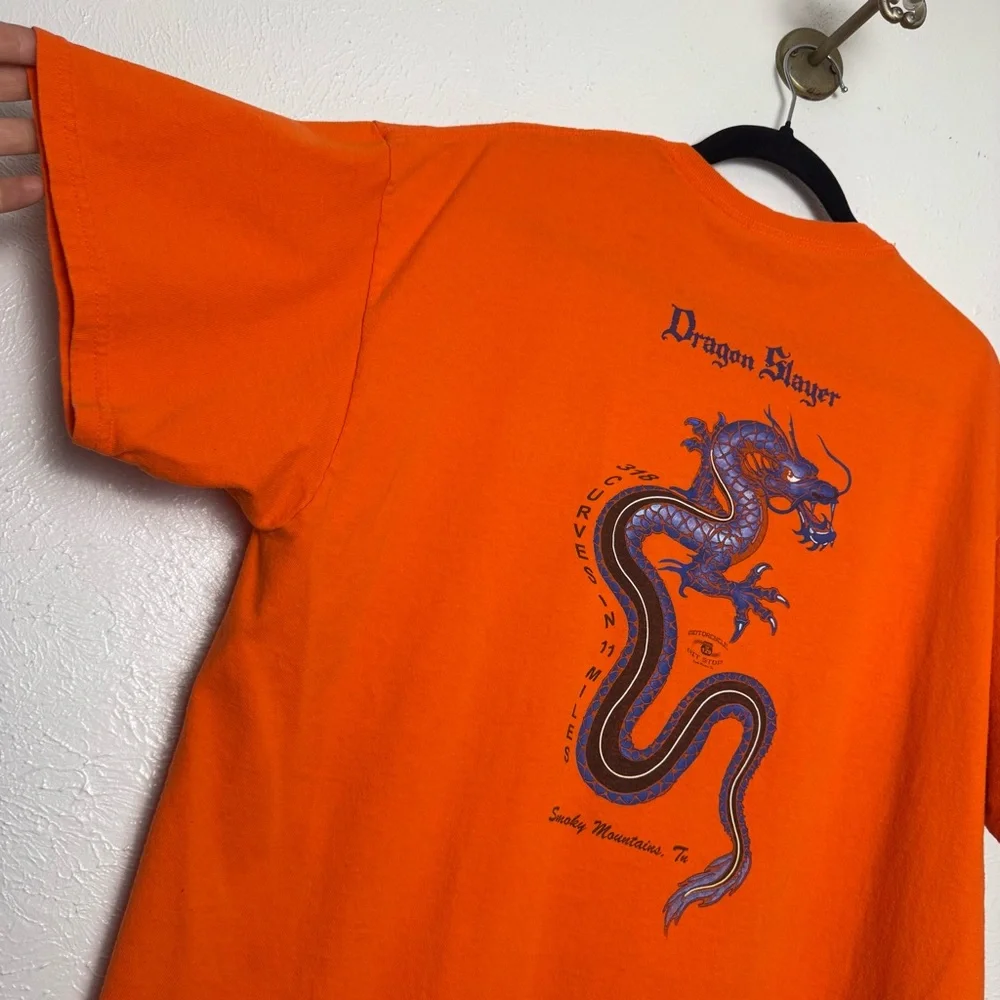 Motorcycle Smoky Mountain Dragon Slayer Pit‎ Stop Graphic TShirt